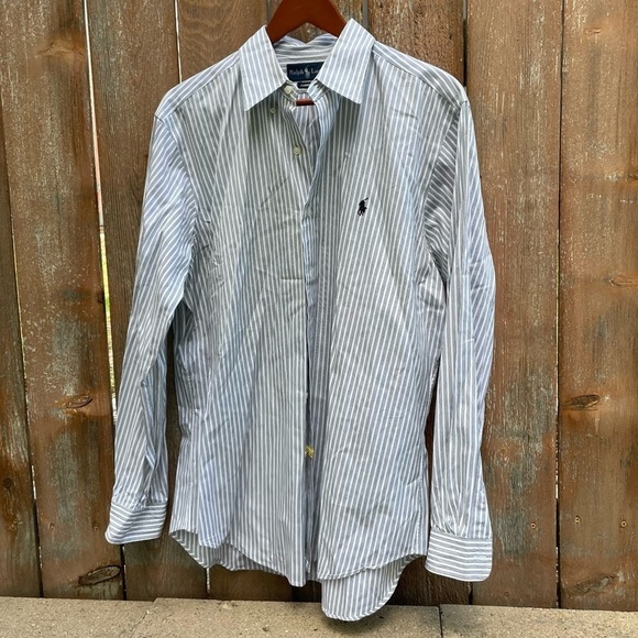 Ralph Lauren Other - RALPH LAUREN Men’s Classic Fit Black White Stripe Long Sleeve 16 34/35